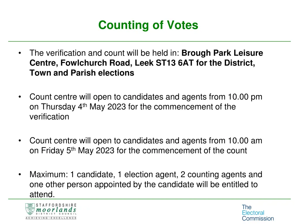 counting of votes