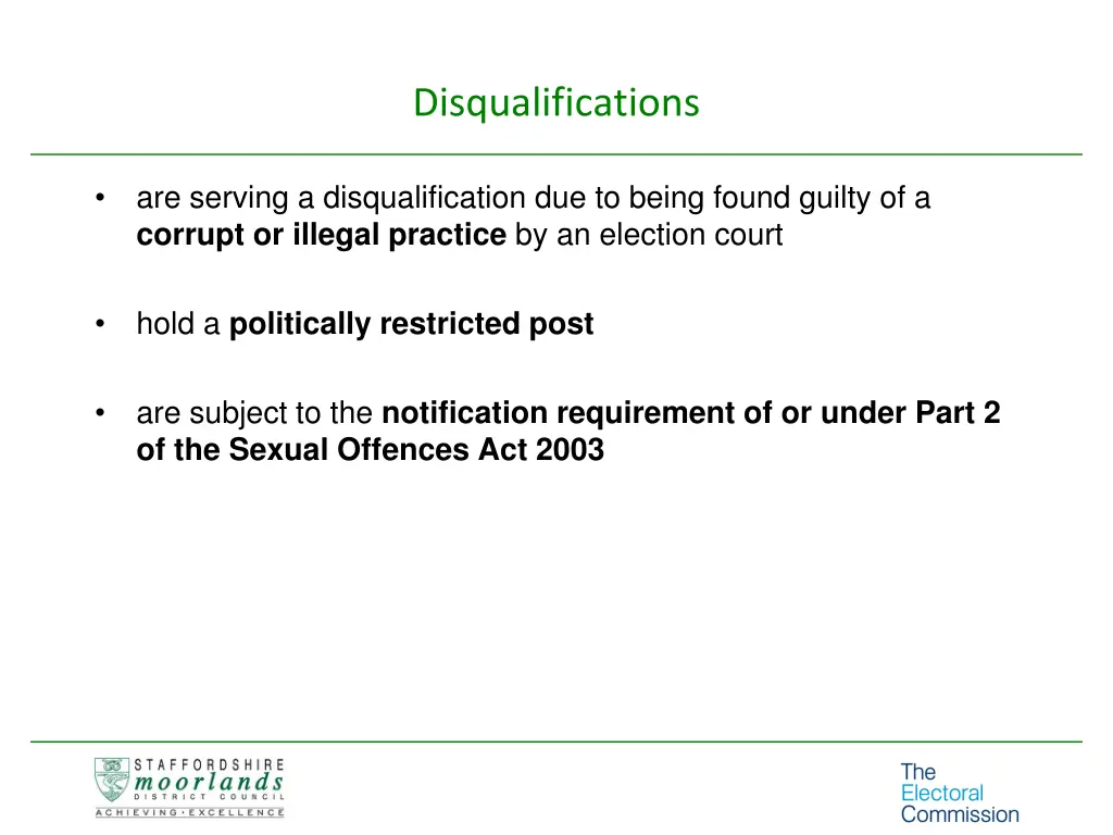 disqualifications 1