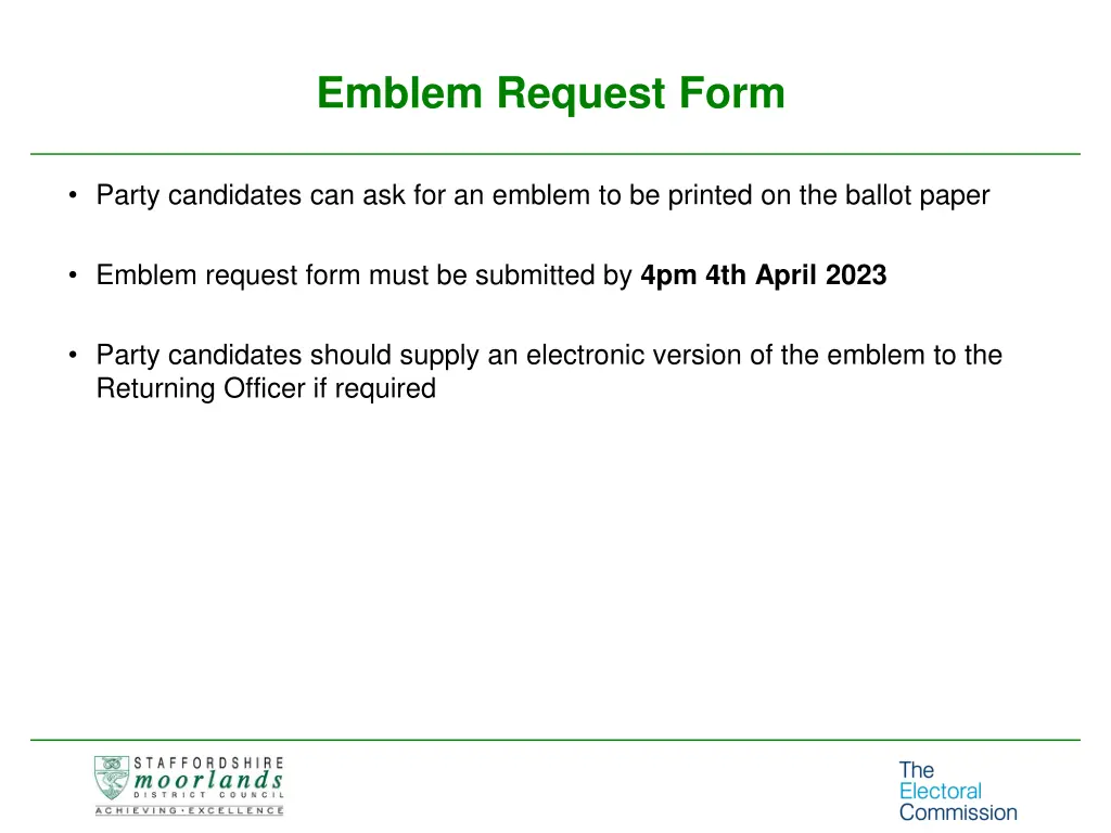 emblem request form