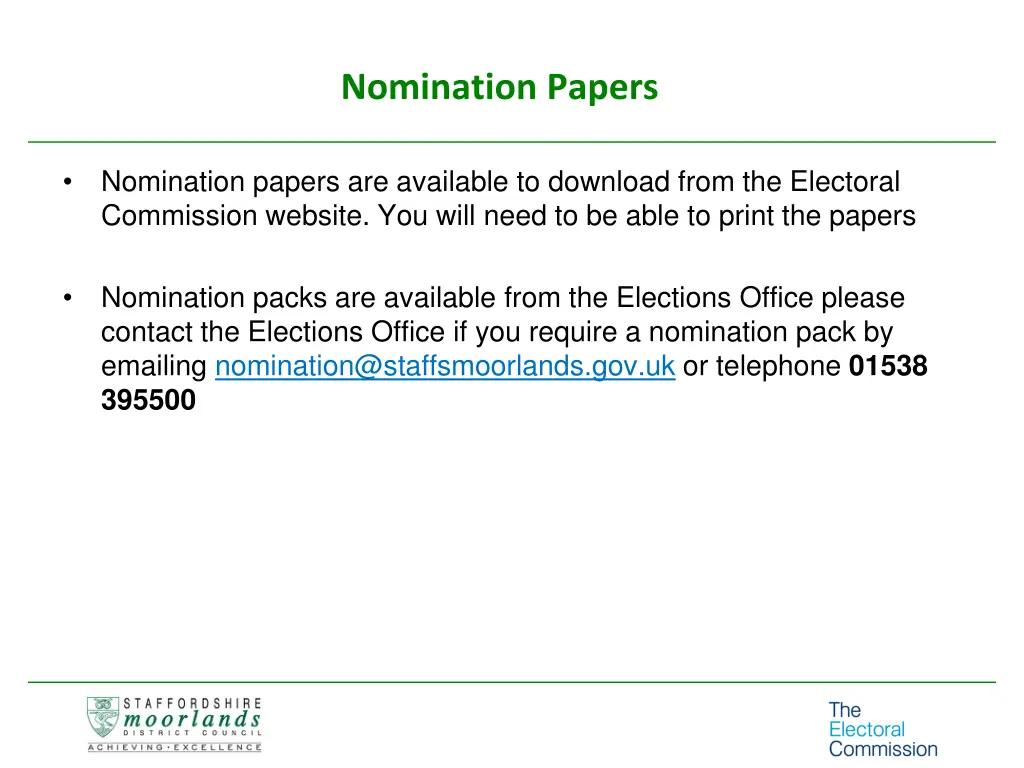 nomination papers