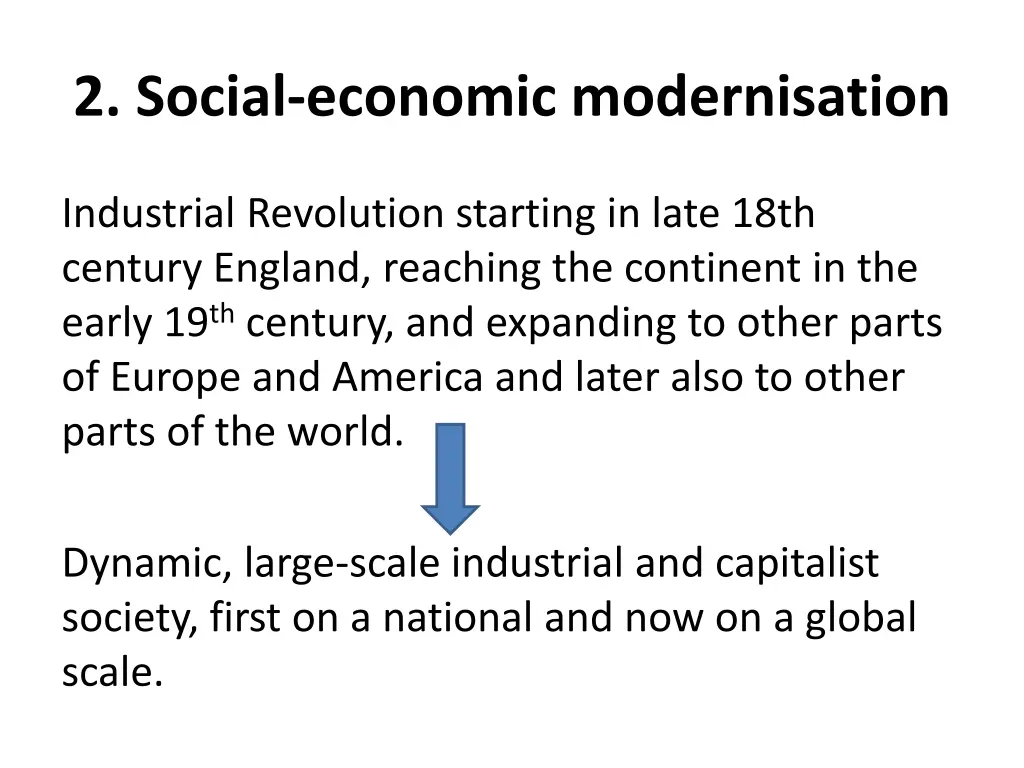 2 social economic modernisation
