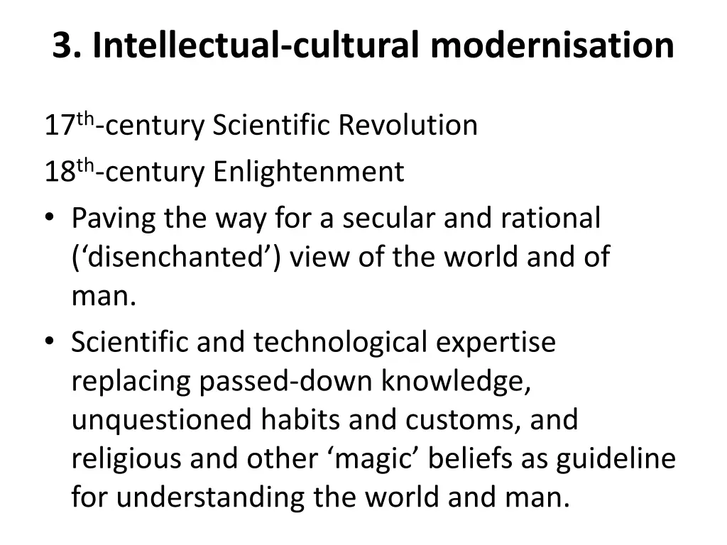 3 intellectual cultural modernisation
