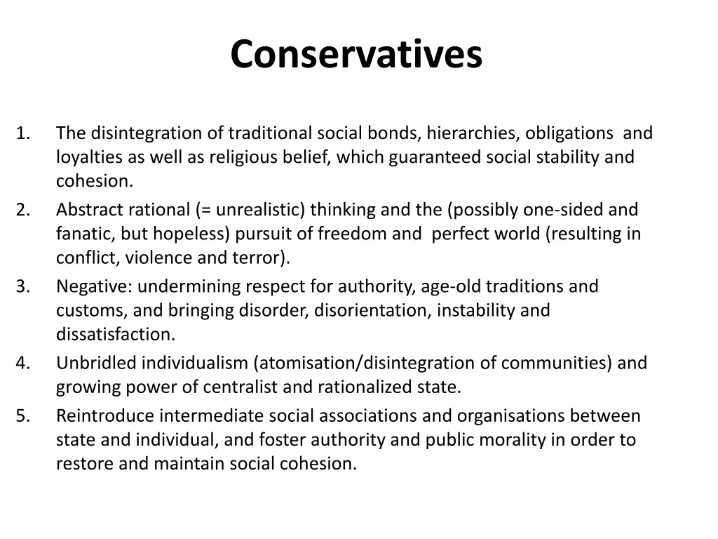 conservatives