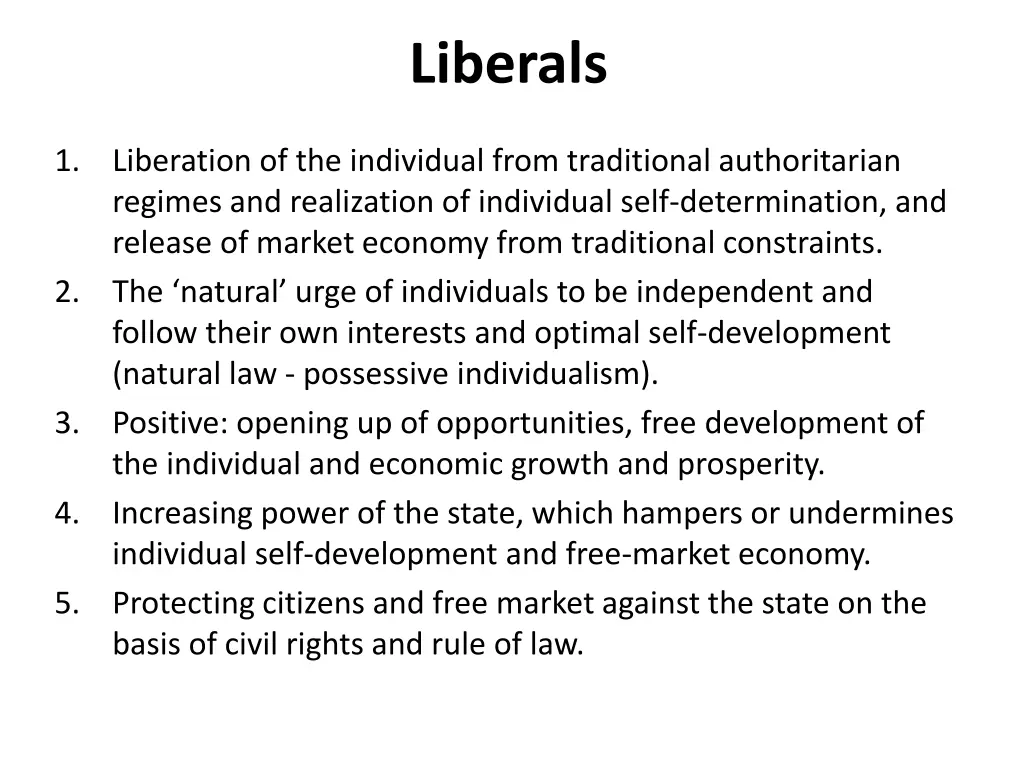 liberals