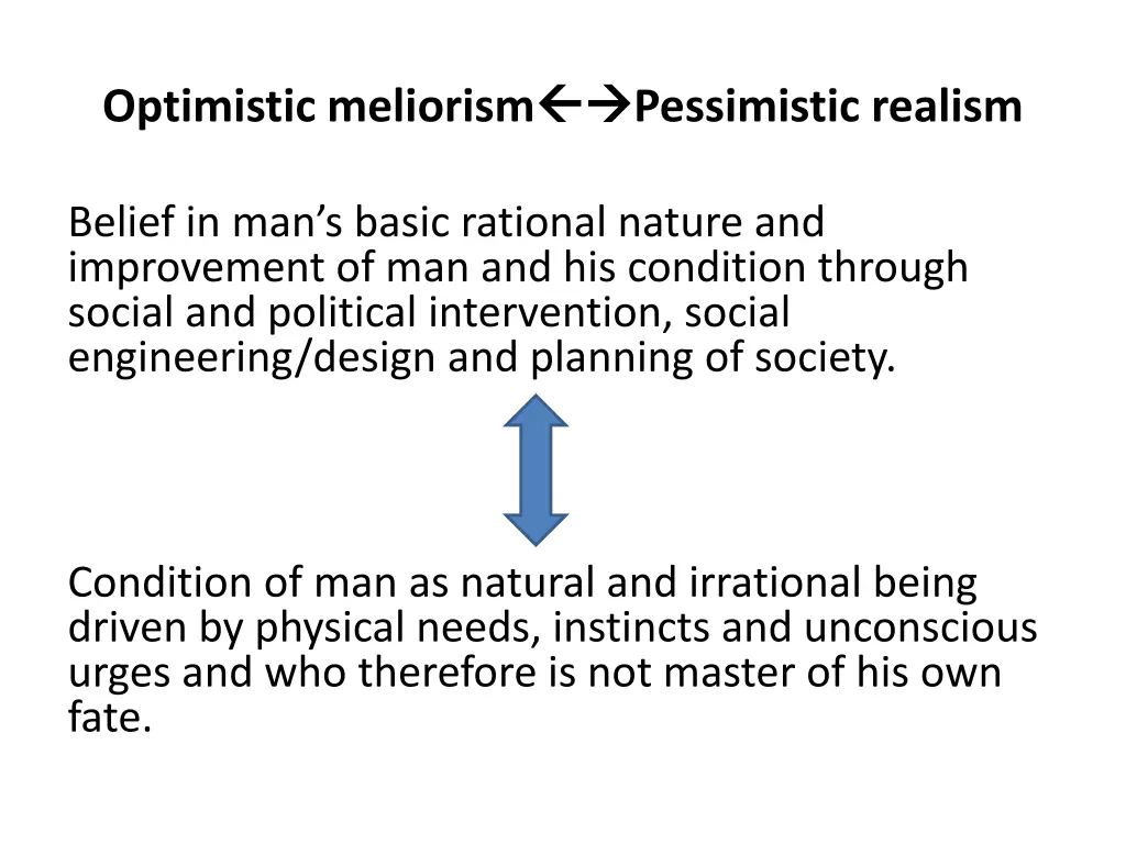 optimistic meliorism
