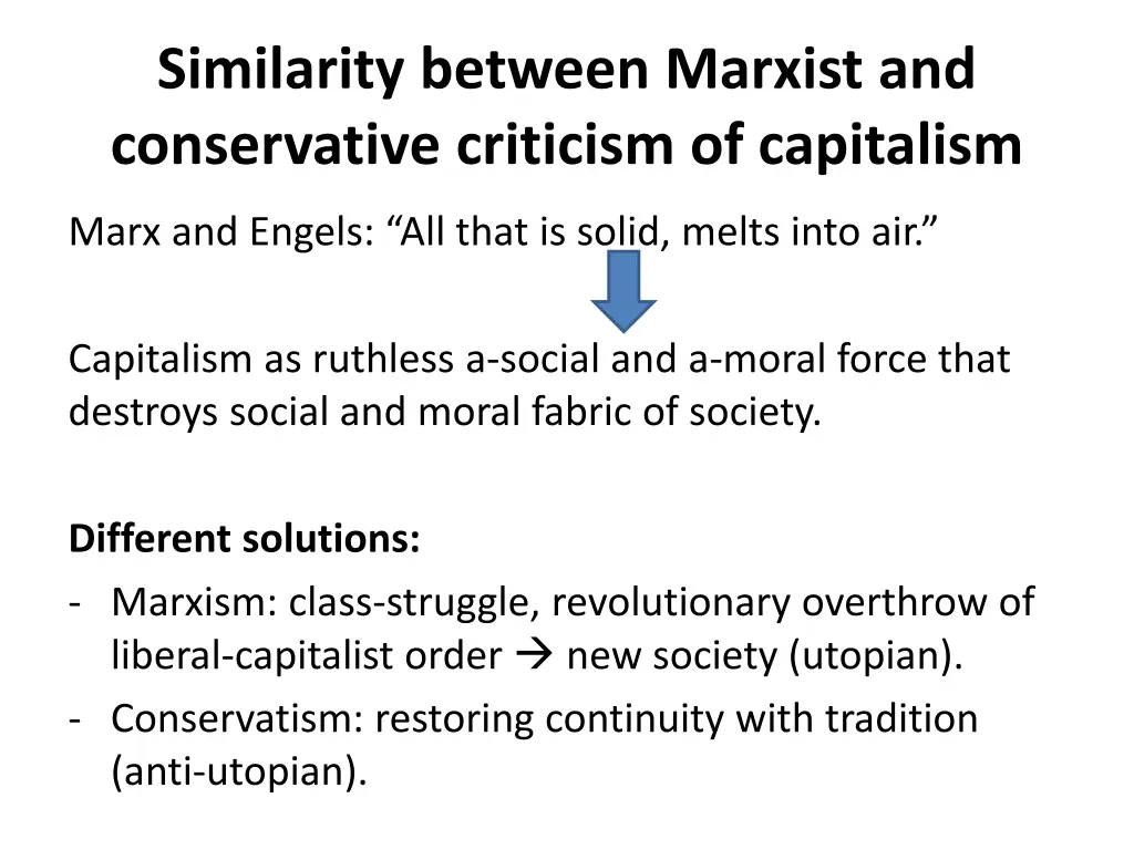 similarity between marxist and conservative