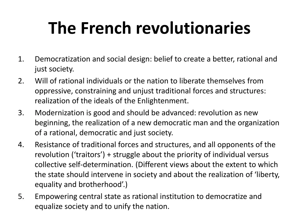 the french revolutionaries