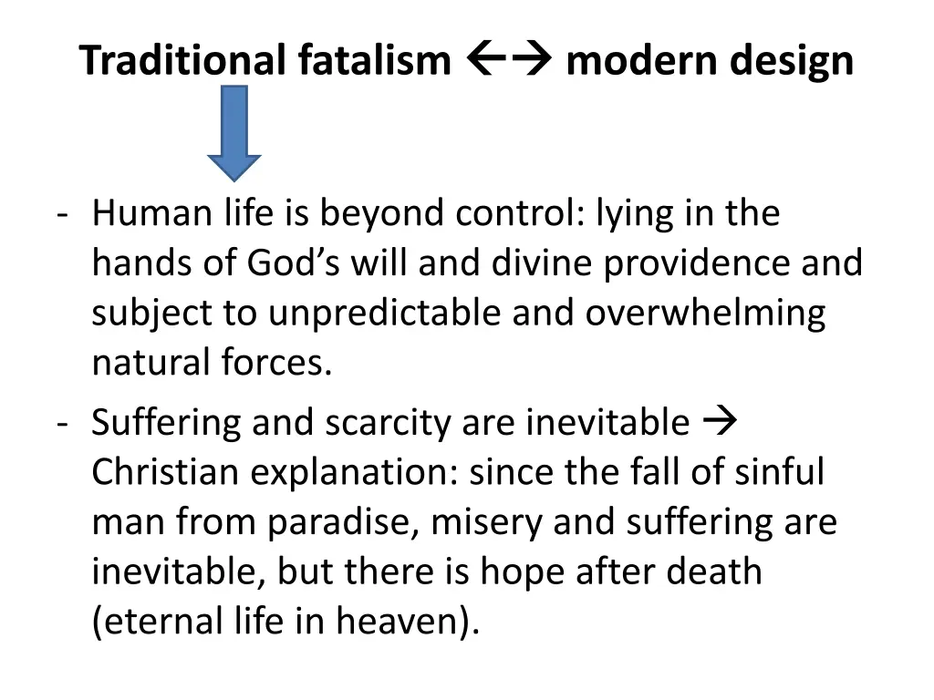traditional fatalism