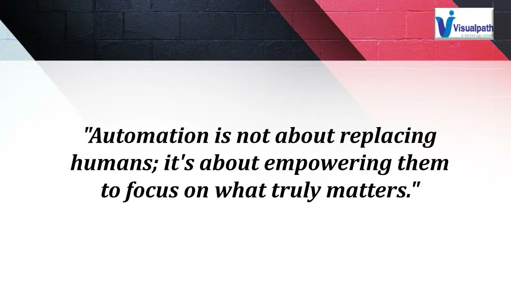 automation is not about replacing humans