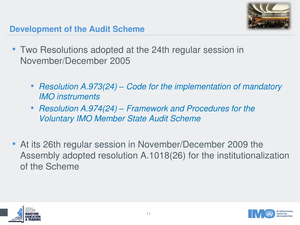 development of the audit scheme 1