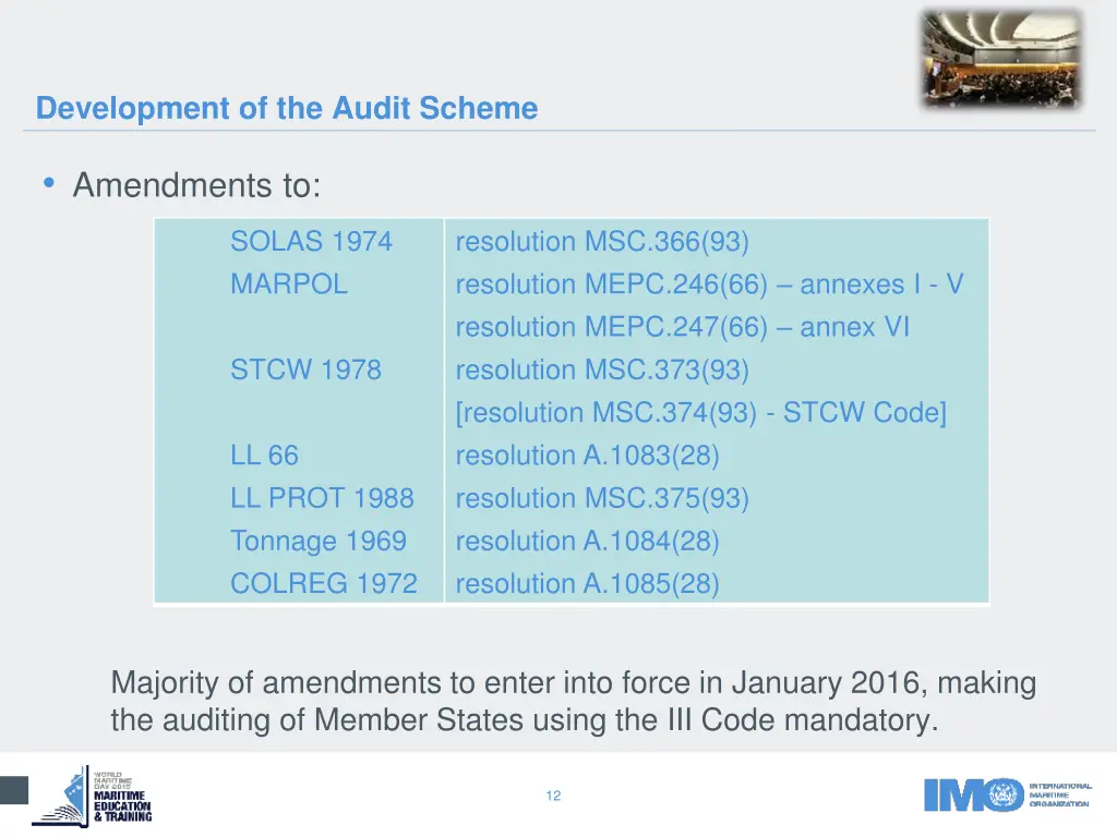 development of the audit scheme 2