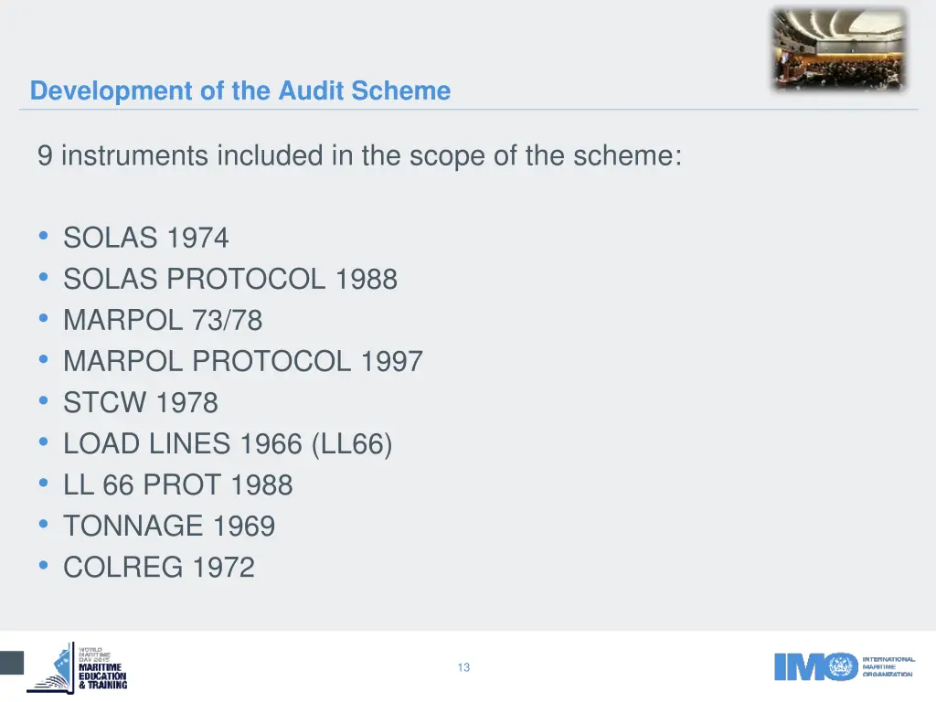 development of the audit scheme 3