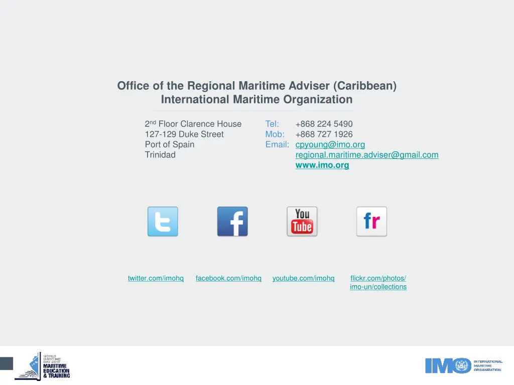 office of the regional maritime adviser caribbean
