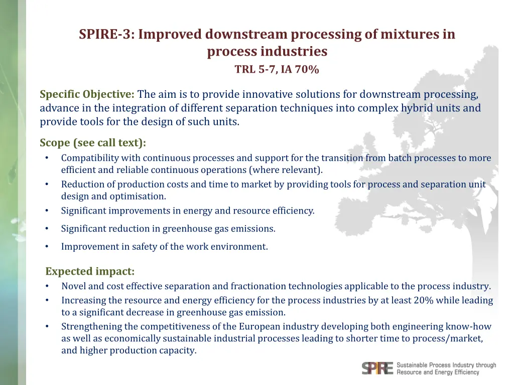 spire 3 improved downstream processing
