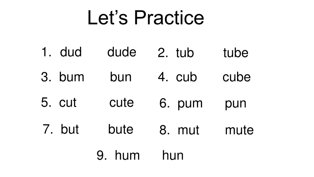 let s practice