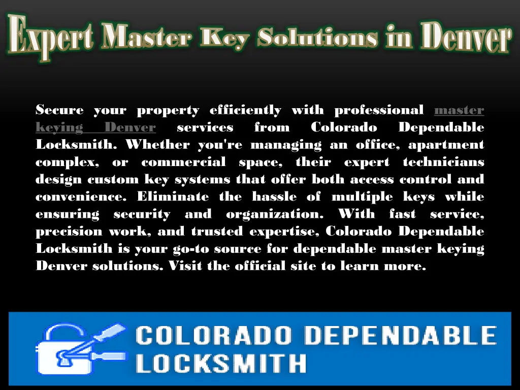 expert master key solutions in denver expert 3