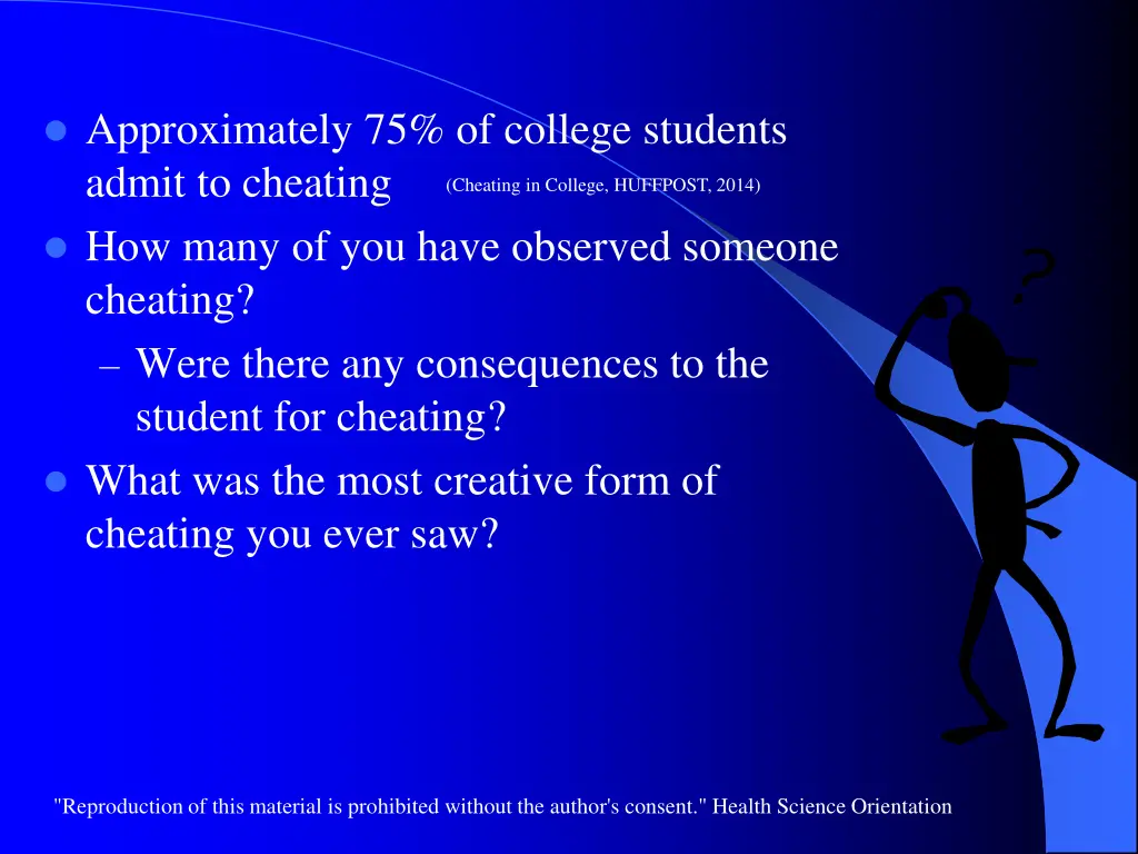 approximately 75 of college students admit
