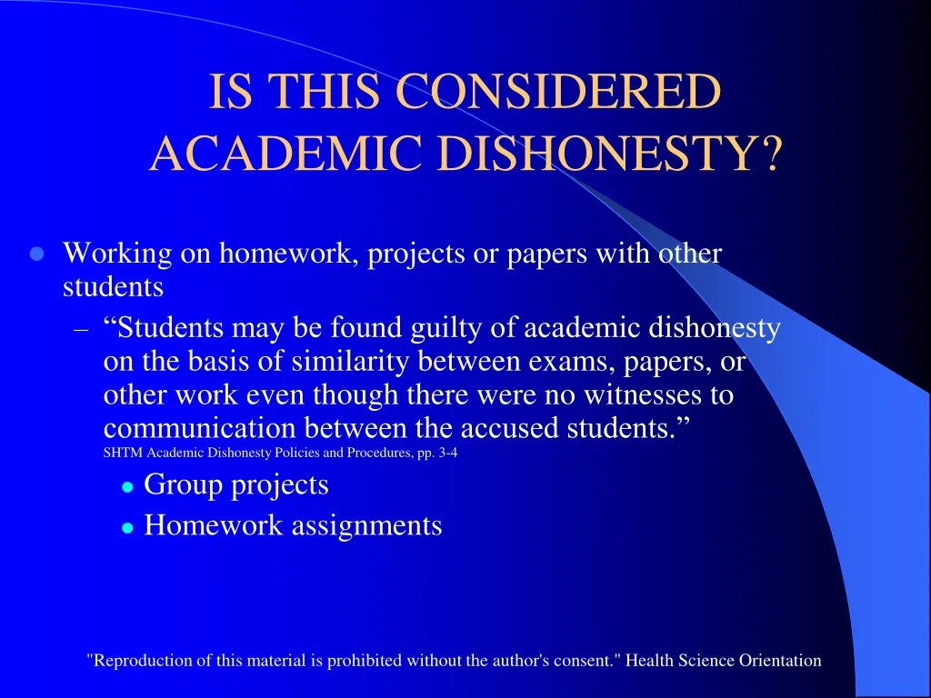 is this considered academic dishonesty