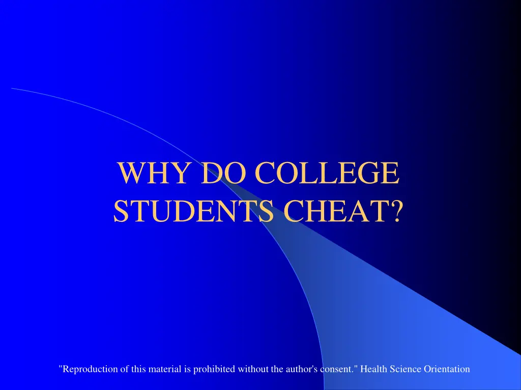 why do college students cheat