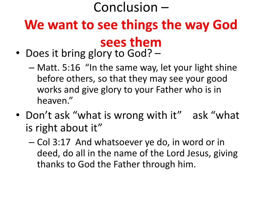 conclusion