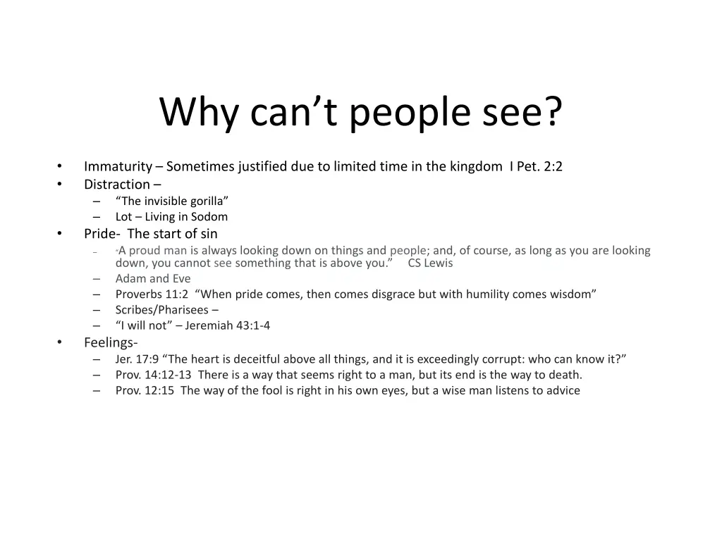 why can t people see