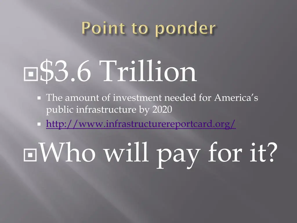 3 6 trillion the amount of investment needed