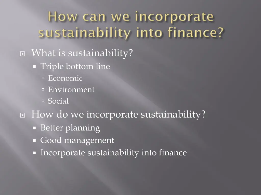 what is sustainability triple bottom line