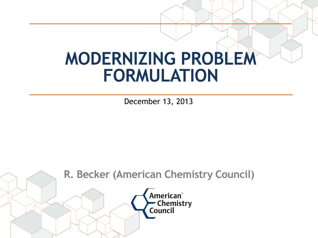 modernizing problem formulation