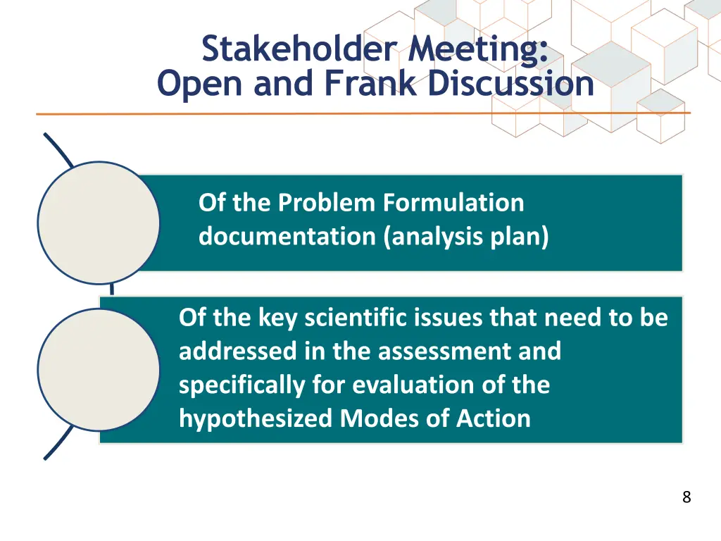 stakeholder meeting open and frank discussion