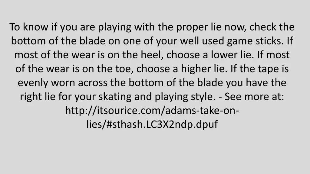 to know if you are playing with the proper
