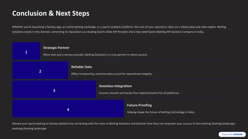 conclusion next steps