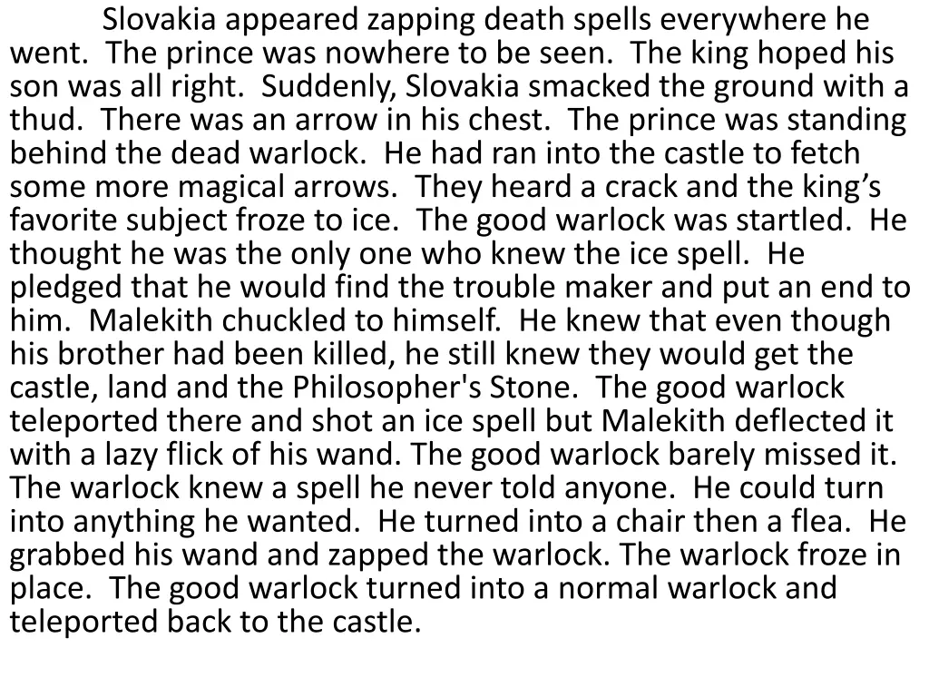 slovakia appeared zapping death spells everywhere
