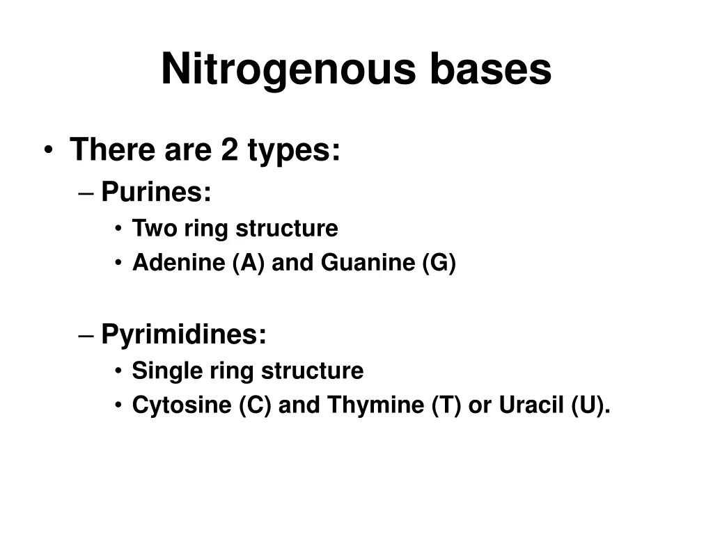 nitrogenous bases