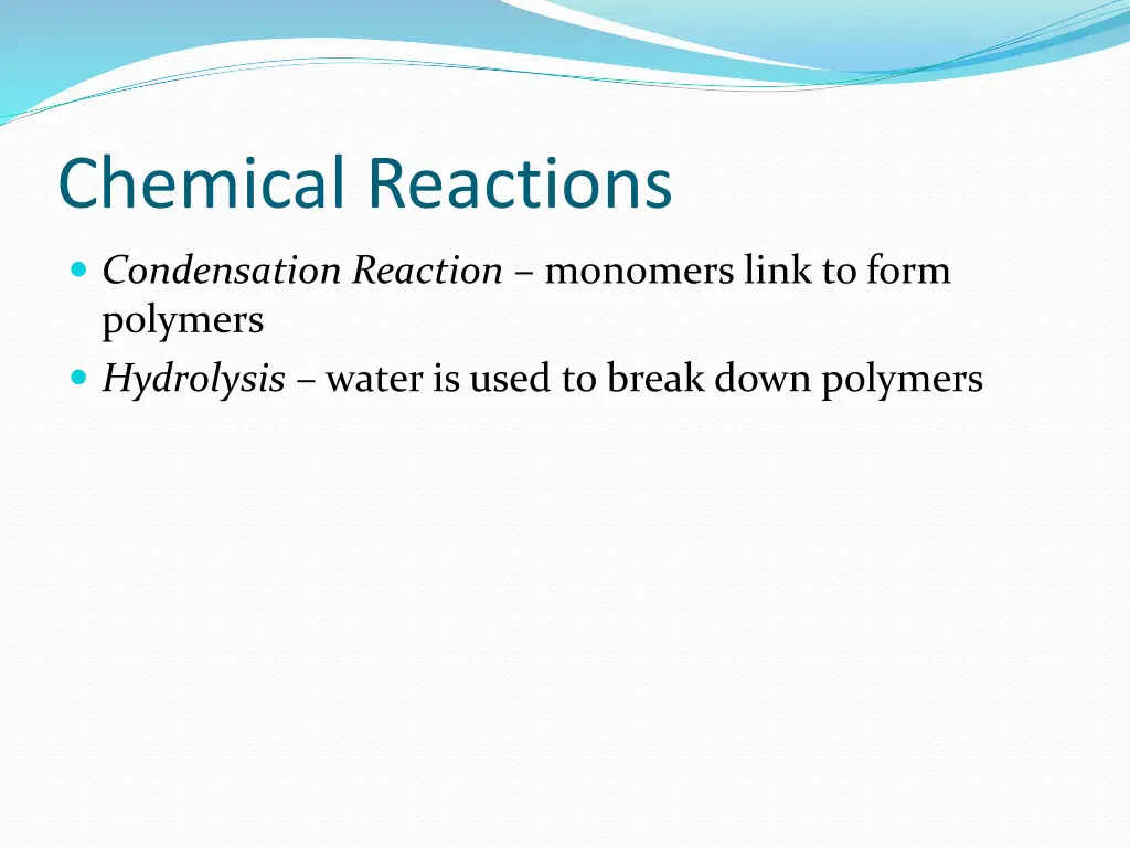 chemical reactions