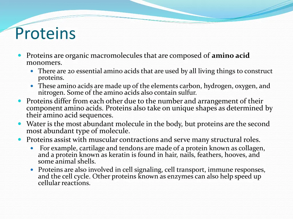 proteins