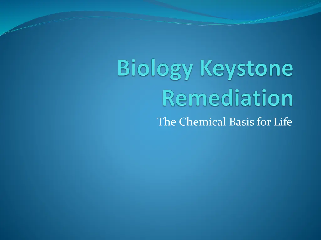 the chemical basis for life