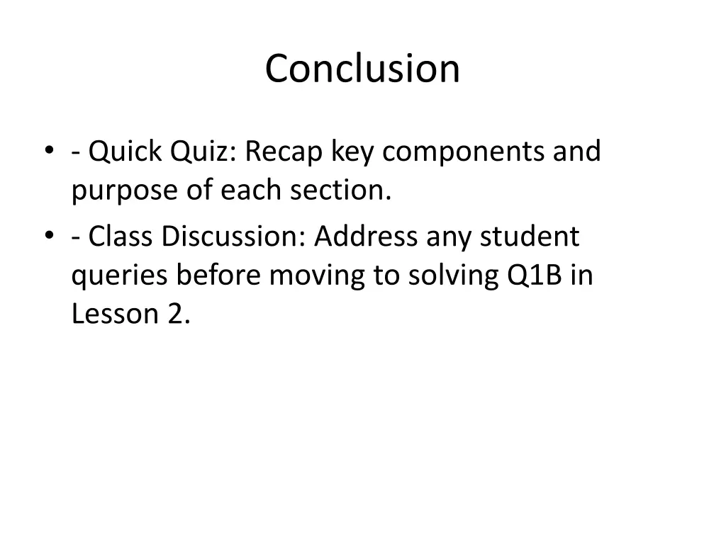 conclusion