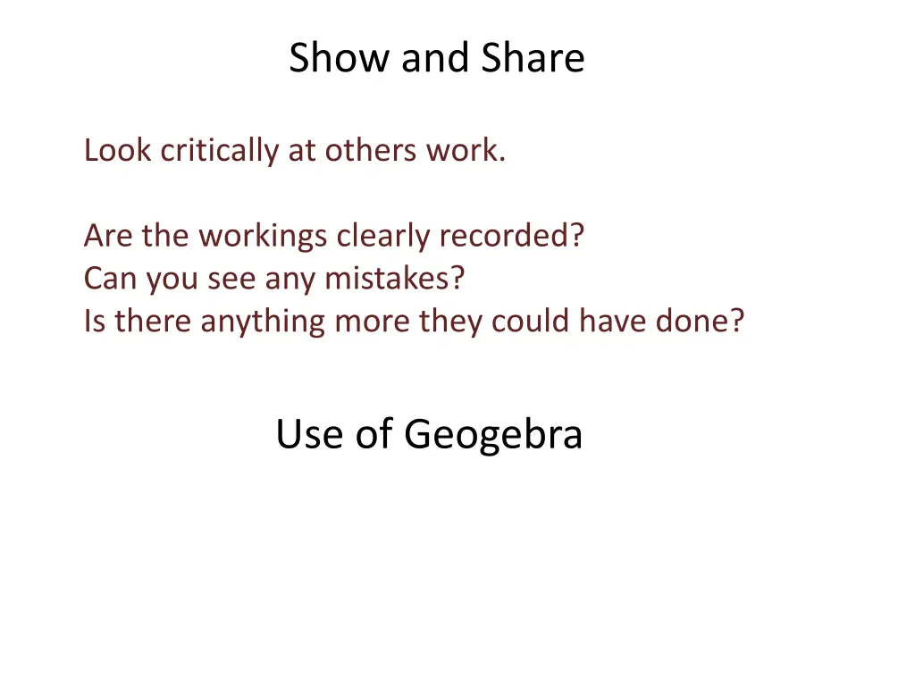 show and share