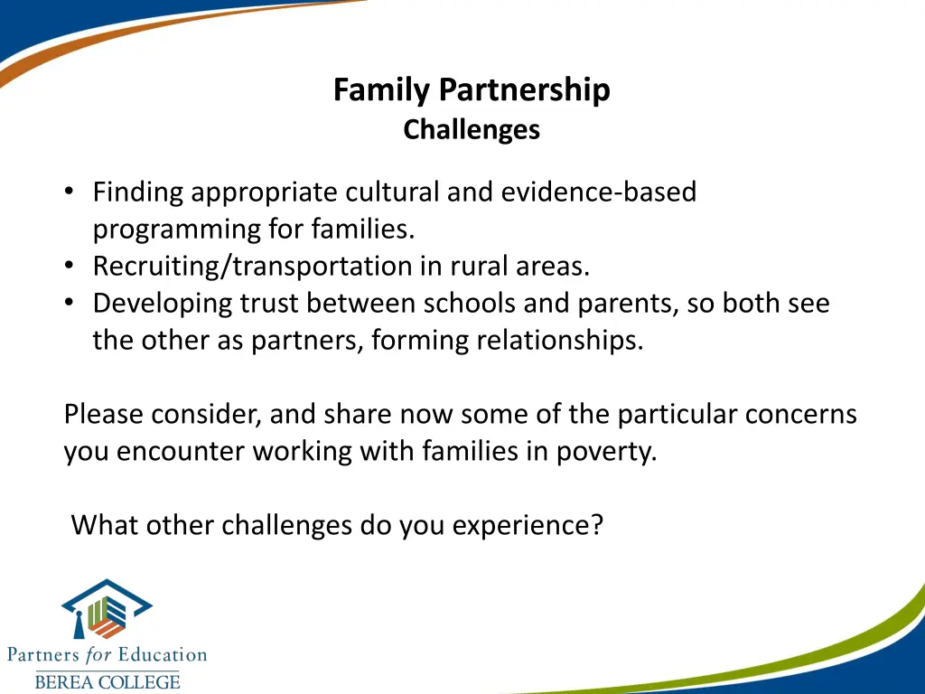 family partnership challenges
