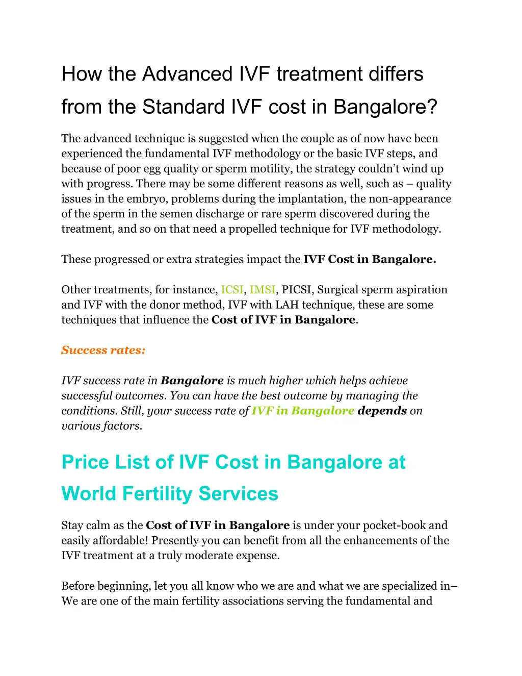 how the advanced ivf treatment differs from