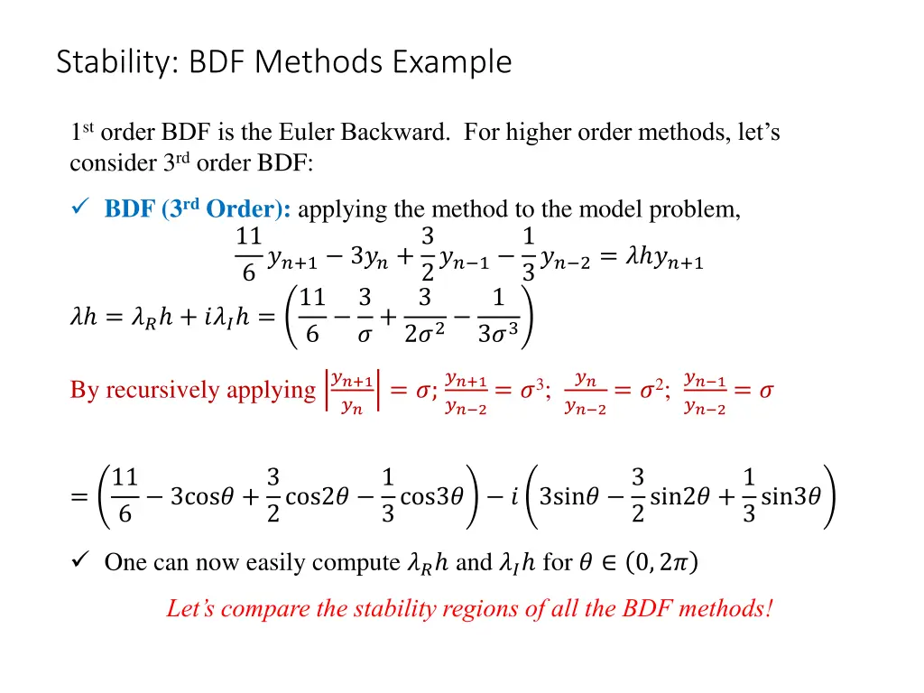 stability bdf methods example