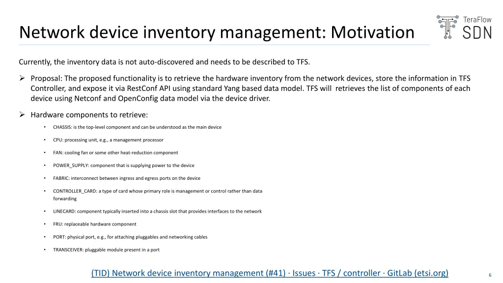 network device inventory management motivation