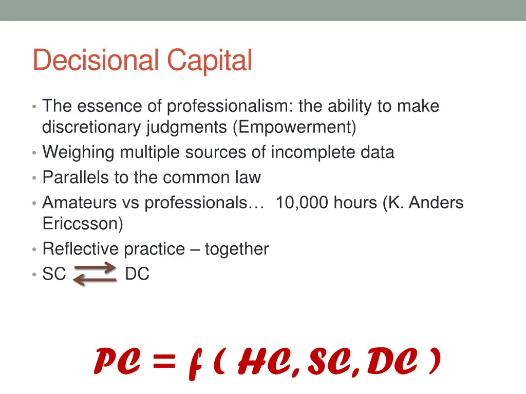 decisional capital