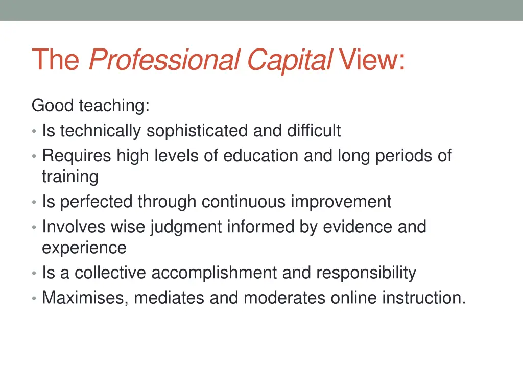 the professional capital view
