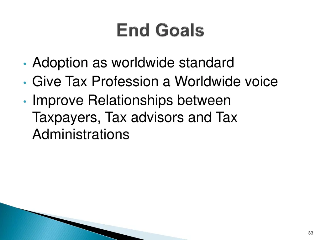 adoption as worldwide standard give