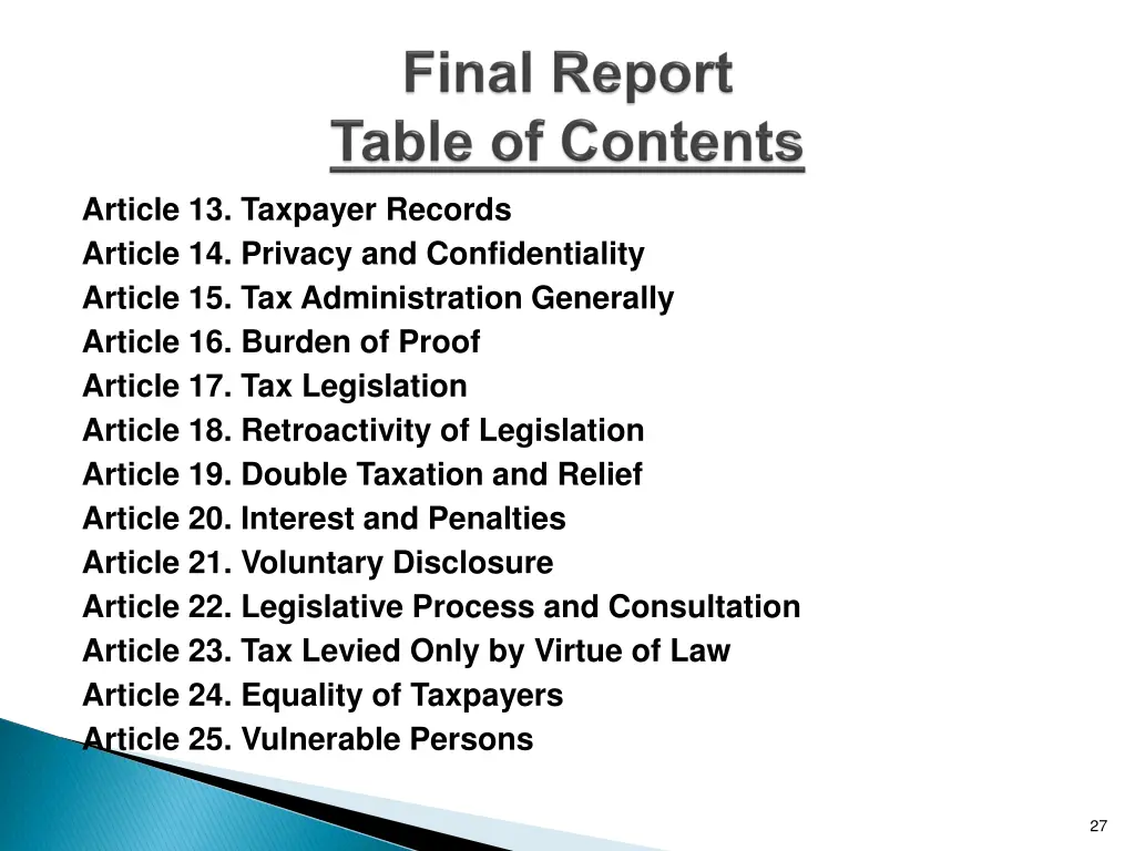 article 13 taxpayer records article 14 privacy