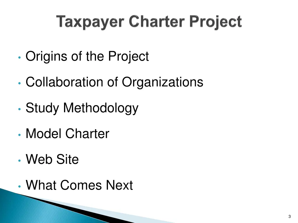 origins of the project