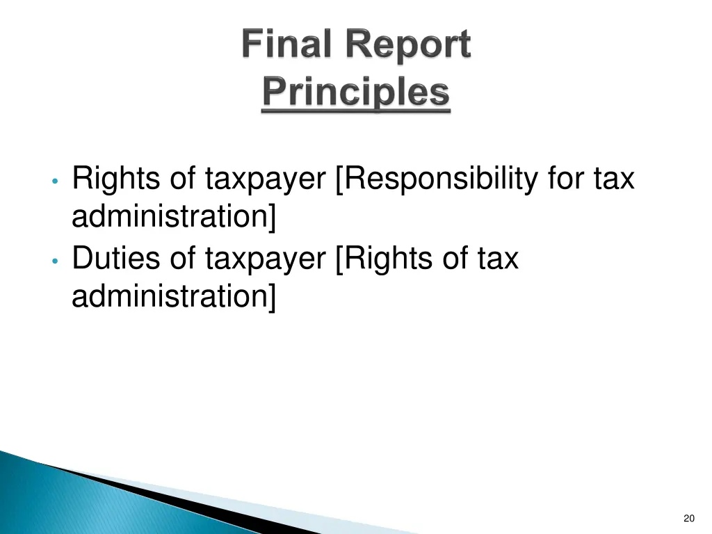 rights of taxpayer responsibility