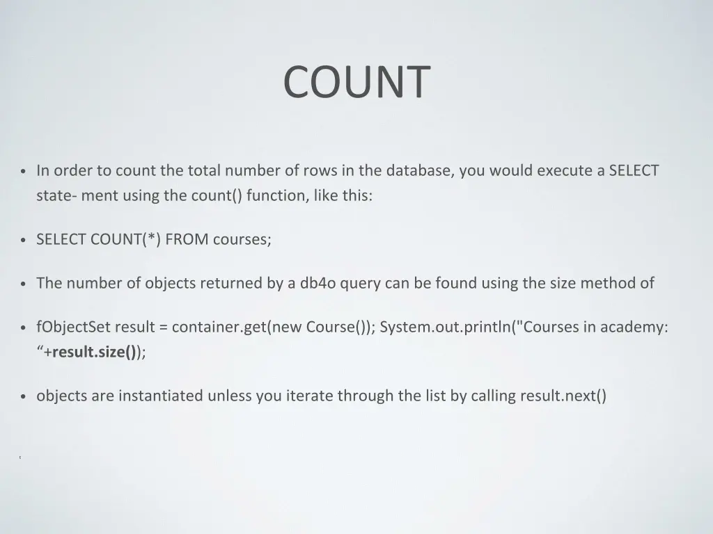 count