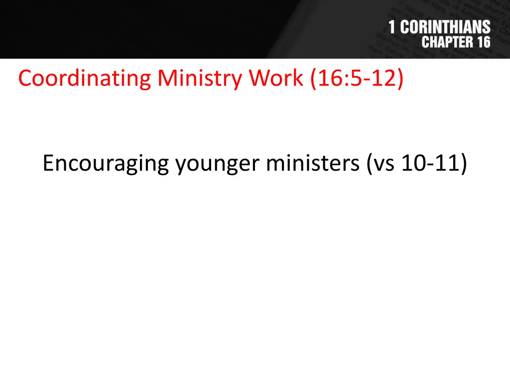 coordinating ministry work 16 5 12 2